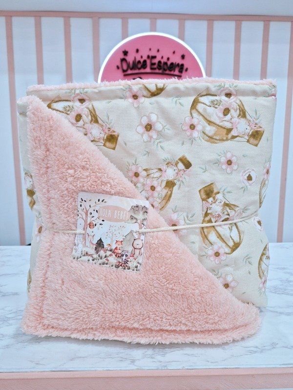Producto - Manta corderito Conejas globo manteca