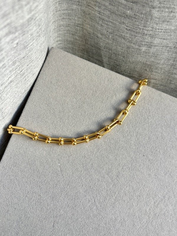 Producto - Pulsera Eslabones Acero Dorado
