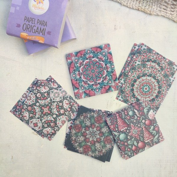 Producto - Mandalas navideñas Mini 6x6 90 papeles