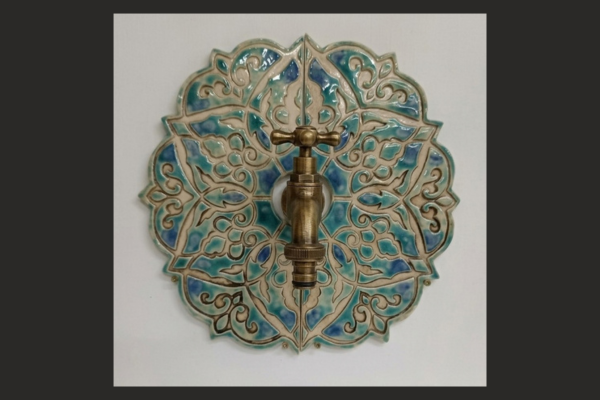 Producto - Mosaicos para canilla "Roseta cerámica" - 1