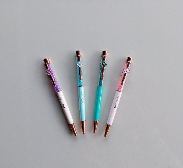 Producto - Boligrafo Metálico - Diseño Flores / Diamantes