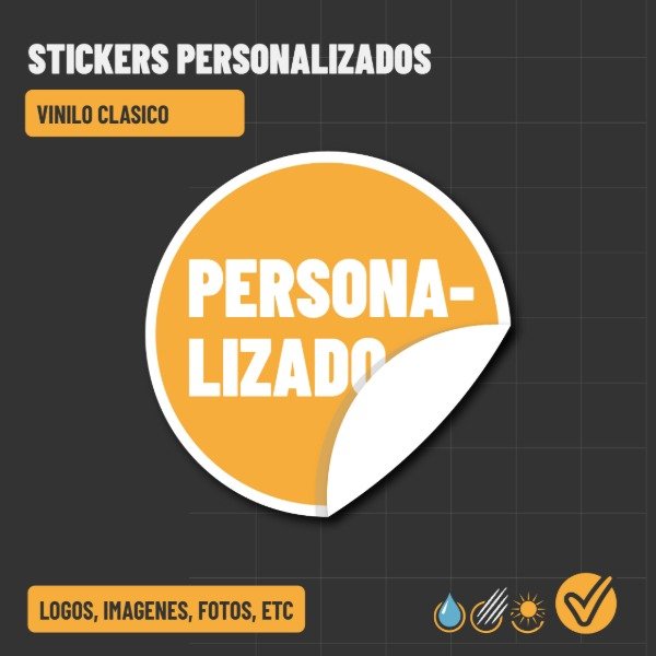 Producto - Stickers clásicos uv, personalizado