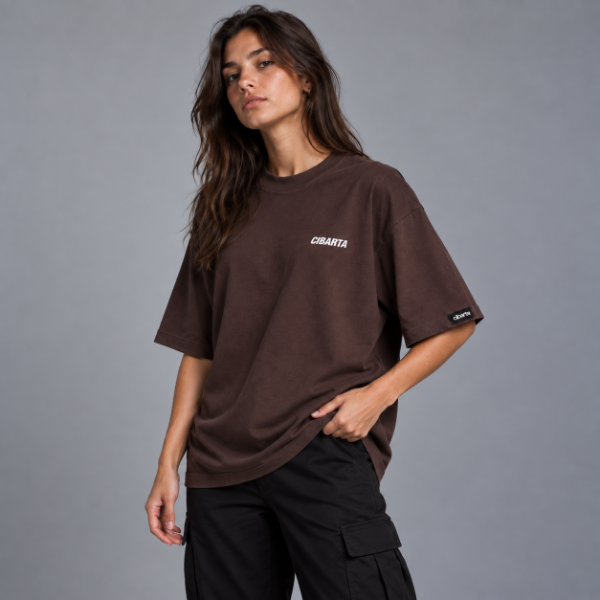 Producto - Remera Oversize Core CIBARTA  Café - 1