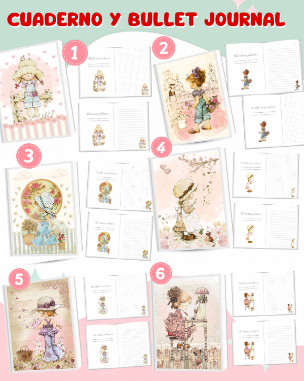 Producto - COMBO - 6 Cuadernos y 6 Bullet Journal