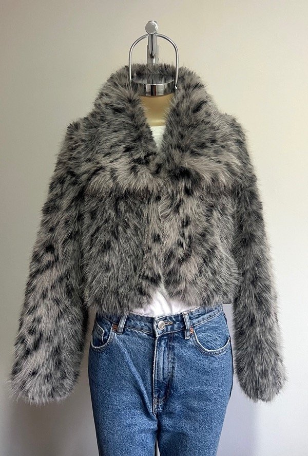 Producto - Saco de Piel Print Gris