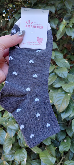 Producto - Media gris con lunar