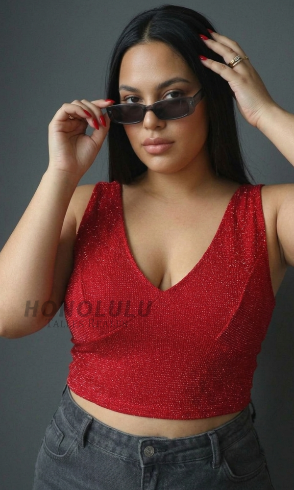 Producto - Top Musculosa de Glitter Rojo