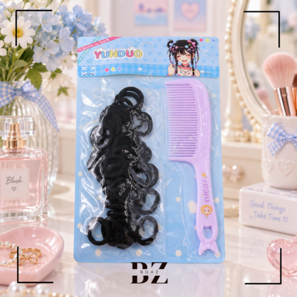 Producto - COLITA TOALLA Y PEINE X CARD COLOR SURTIDO - 2141-3 - 2