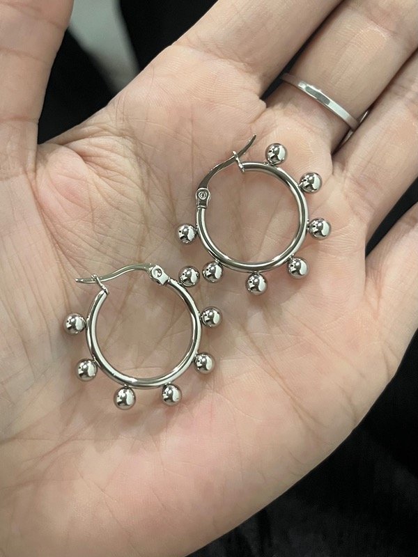 Producto - Argolla sol plateado