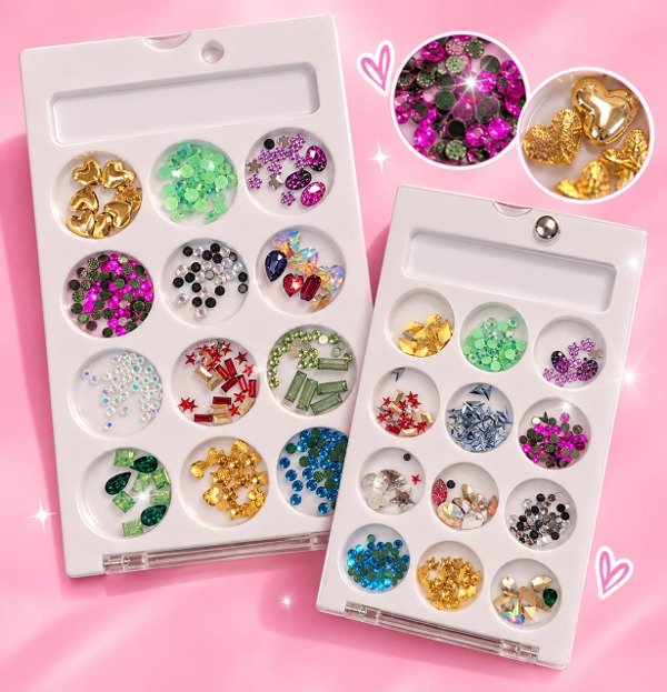 Producto - SET DE DECORACION STRASS APLIQUES MULTICOLOR TENDENCIA - 2