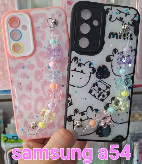Producto - Fundas brillo y cadena. Samsung a54