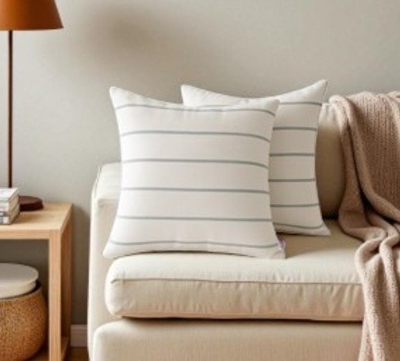 Producto - Set 2 Almohadones 40x40cm Premium Rallas V. - 0