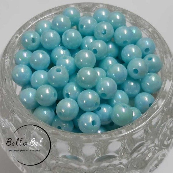 Producto - PERLAS NACARADAS CELESTE PASTEL 8mm x25 gramos