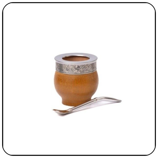 Producto - Mate Imperial Algarrobo Premium- Personalizado- incluye bombilla