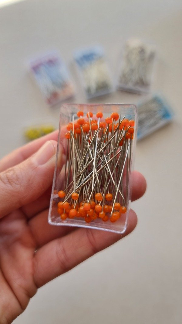 Producto - Alfileres cabeza de vidrio x 10