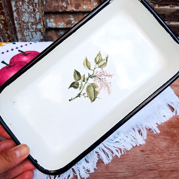 Producto - Bandejita enlozada "Glicinas"