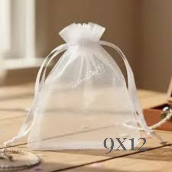 Producto - Bolsa de organza 9x12 blanca 10u - 2