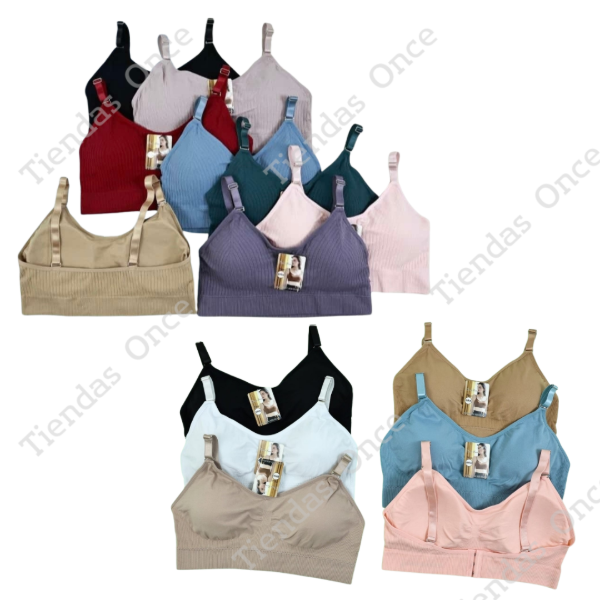 Producto - Corpiño deportivo tira fina MICROF - Por docena