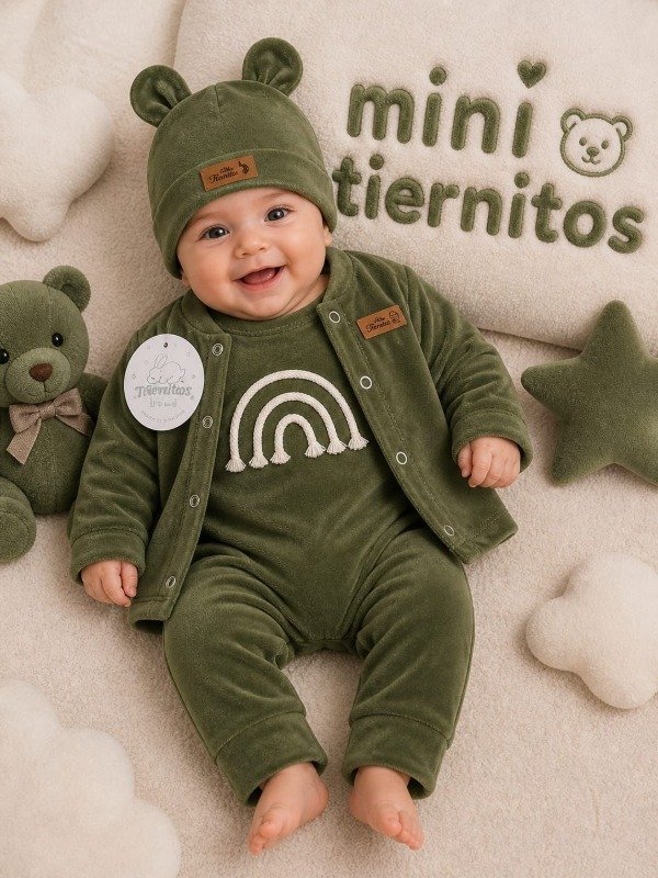 Producto - Jardinero Saquito y Gorro Trío Plush