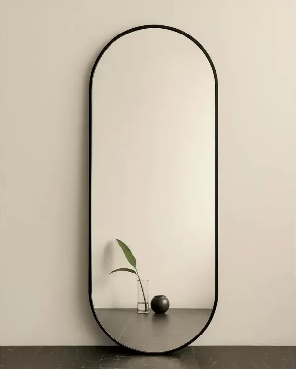 Producto - Espejo píldora negro 120 x 40cm