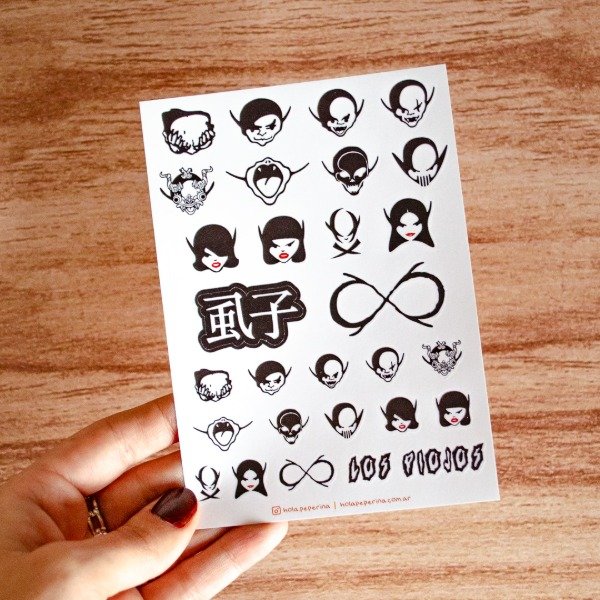 Producto - Plancha de stickers - Los Piojos