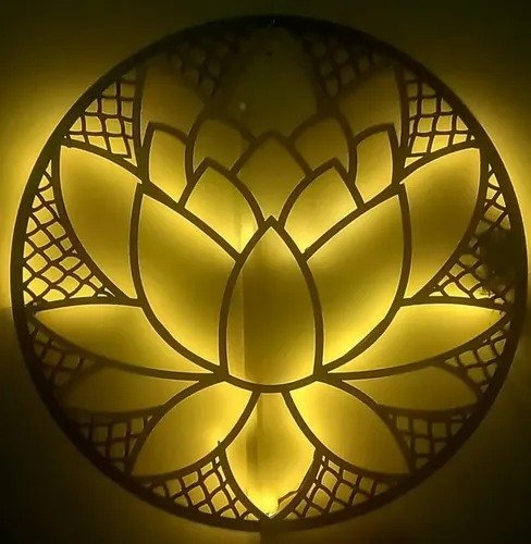 Producto - Cuadro Mandala Luz Led Madera Fibrofacil - 4