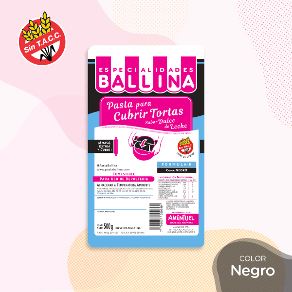 Producto - PASTA PARA CURIR TORTAS NEGRO