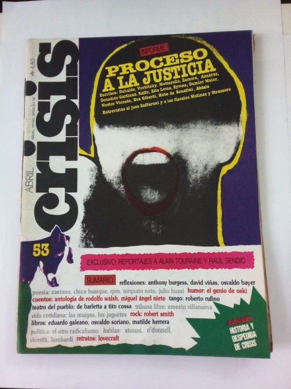 Producto - Crisis #53 - Abril 1987 - Buarque Caetano Bayer Viñas Galeano Soriano