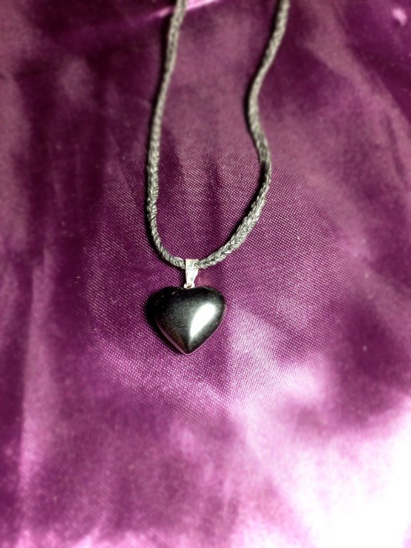 Producto - Dije corazón Obsidiana