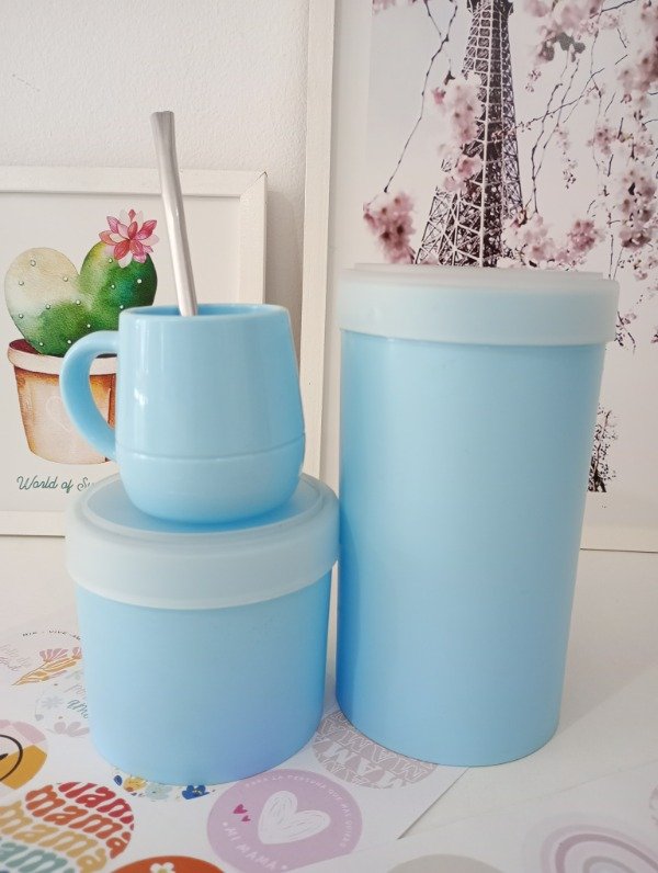 Producto - Combo Matero Liso Celeste