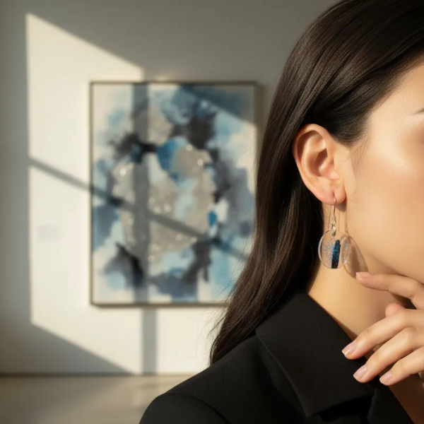 Producto - Aros Cristal Azul