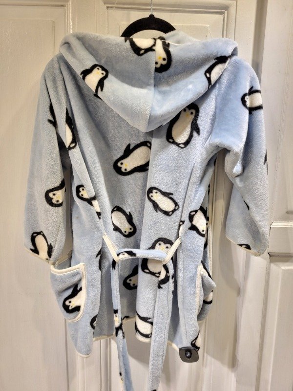 Producto - Bata ARREDO polar celeste con pingüinos Talle 10 años - PRECIO: 28X - 1