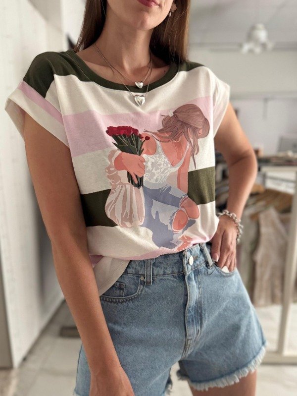 Producto - Remera Girls rayada