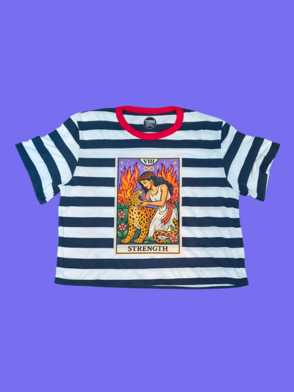 Producto - Remera Rayada Crop La Fuerza