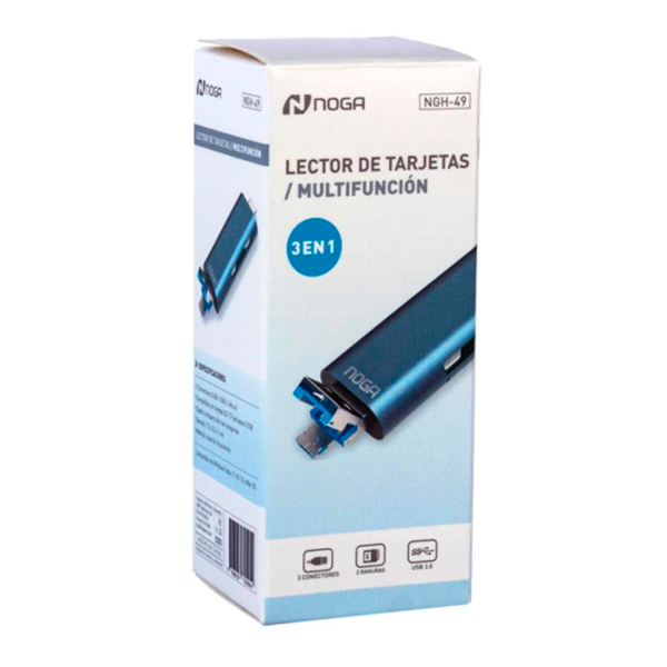 Producto - Adaptador NOGA 3 en 1 NGH-49 lector de tarjetas/ multifuncion - 2