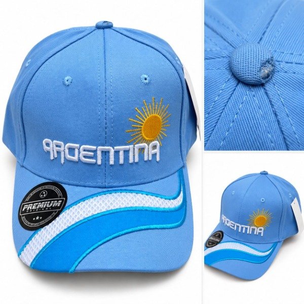 Producto - Gorra argentina con pequeña rotura en el botón de arriba NUEVA con etiquetas