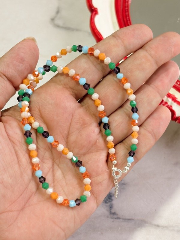 Producto - Choker cristales multicolor 45cm - 1