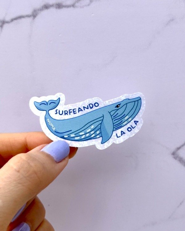 Producto - Sticker ballena glitter