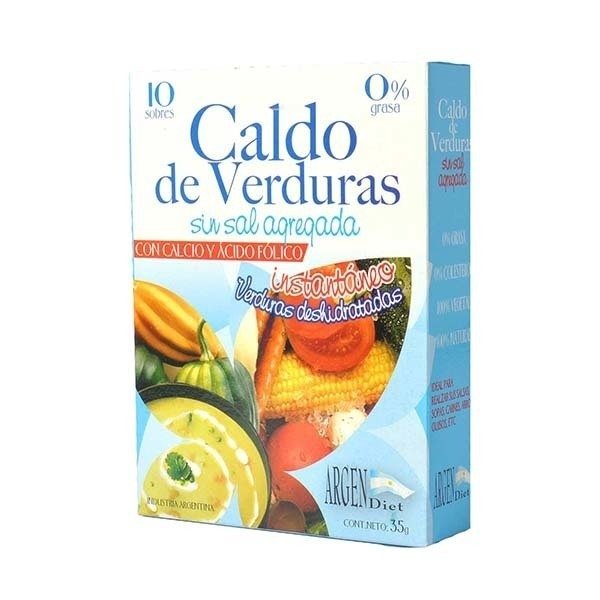Producto - Caldo de Verdura SIN SAL AGREGADA ArgenDiet 10 sobres