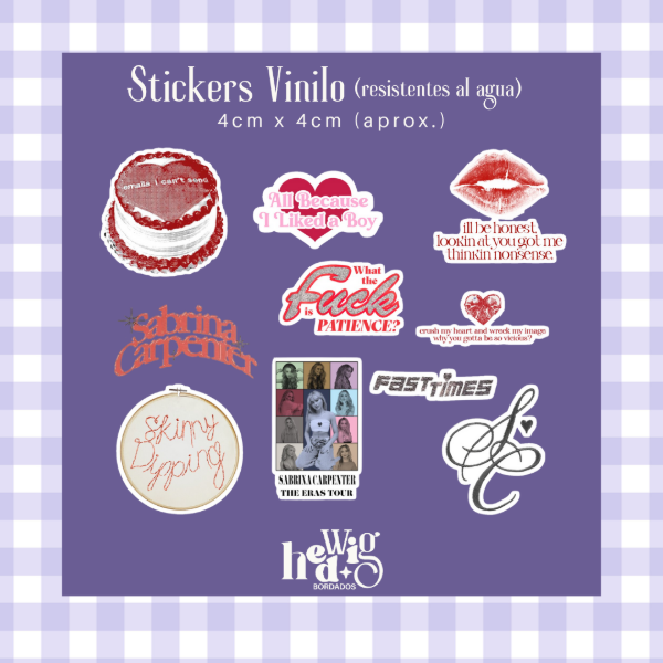 Producto - Pack 10 Stickers Vinilo SABRINA CARPENTER #1