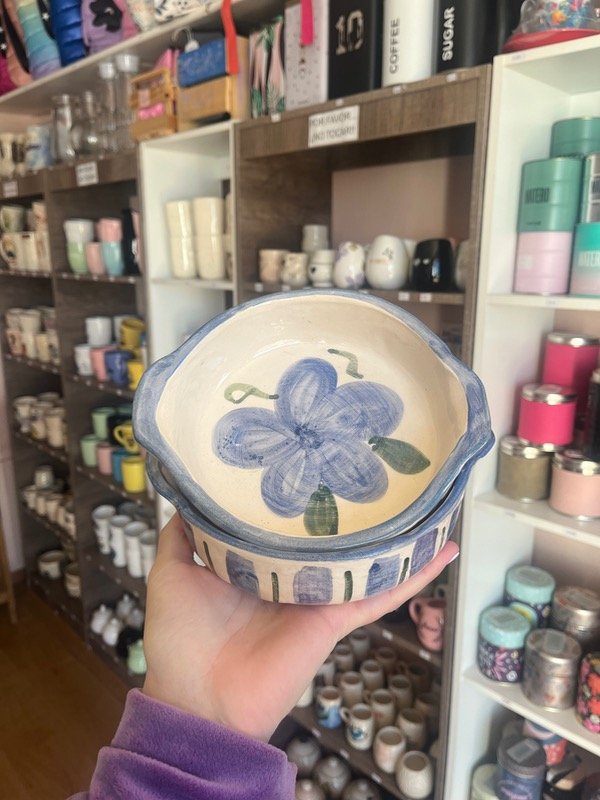 Producto - CAZUELA FLORES AZULES