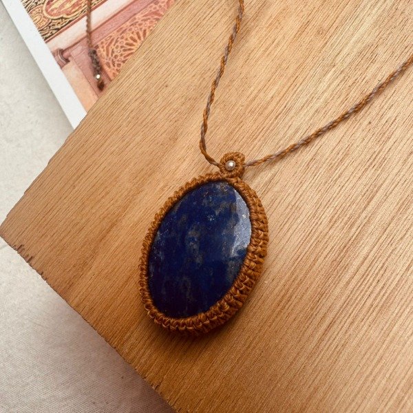 Producto - Collar Macramé Lapislázuli