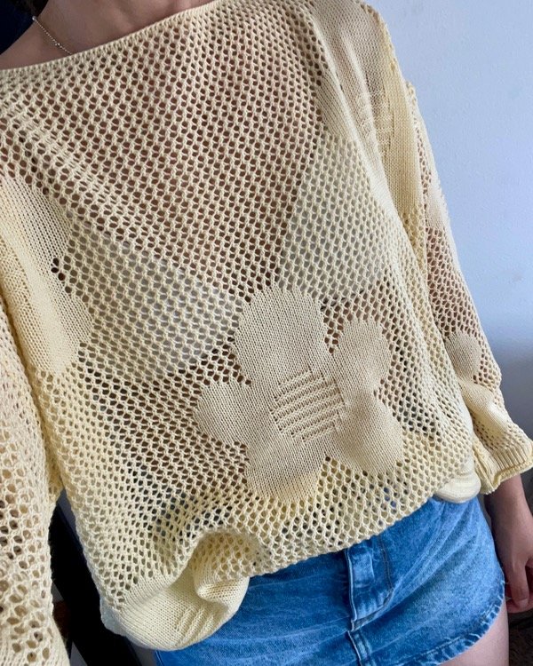 Producto - Sweater calado flor