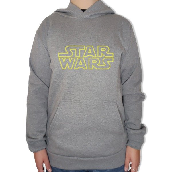 Producto - Buzo canguro Star Wars - Logo (gris)