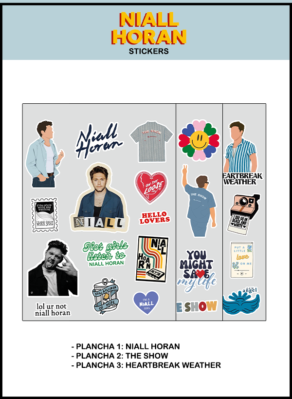 Producto - Niall Horan Stickers (x3)