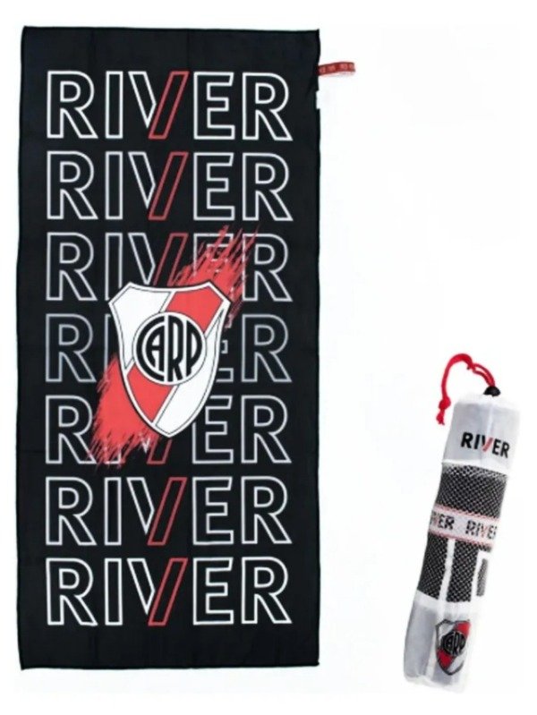 Producto - Toallón River Plate secado rápido Oficial negro