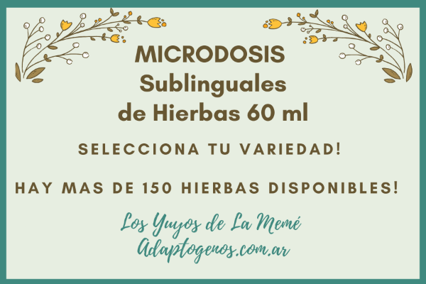 Producto - Microdosis de Hierbas, Frasco Gotero 60 ml. Gotitas sublinguales