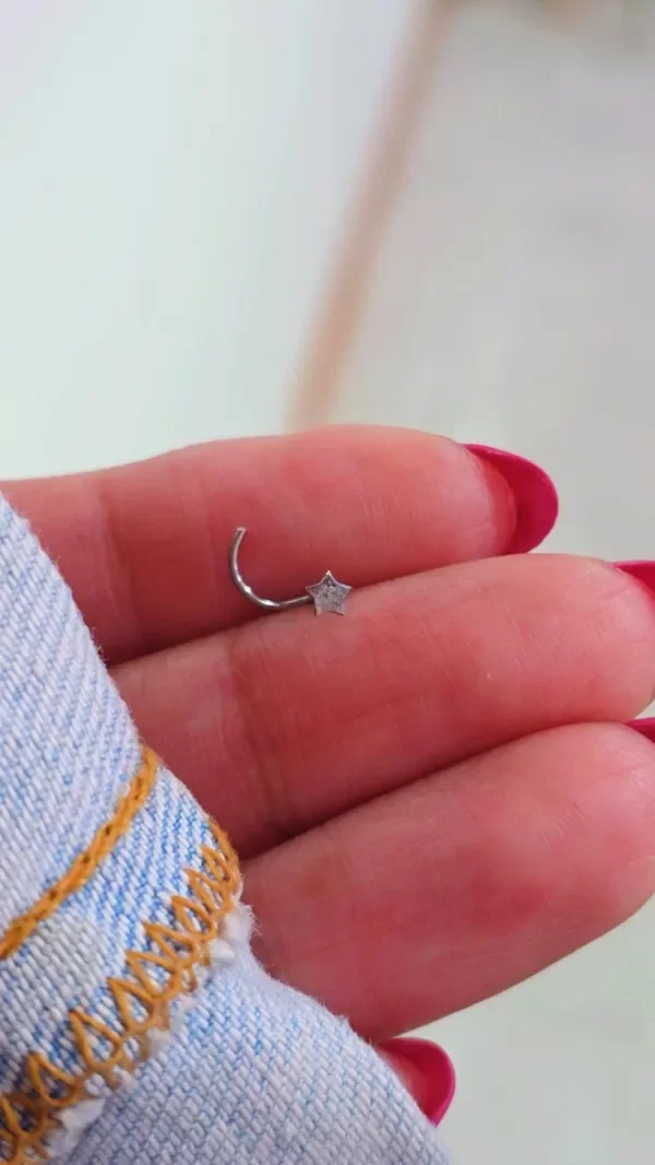 Producto - Piercing rulito luna AQ nariz - 0