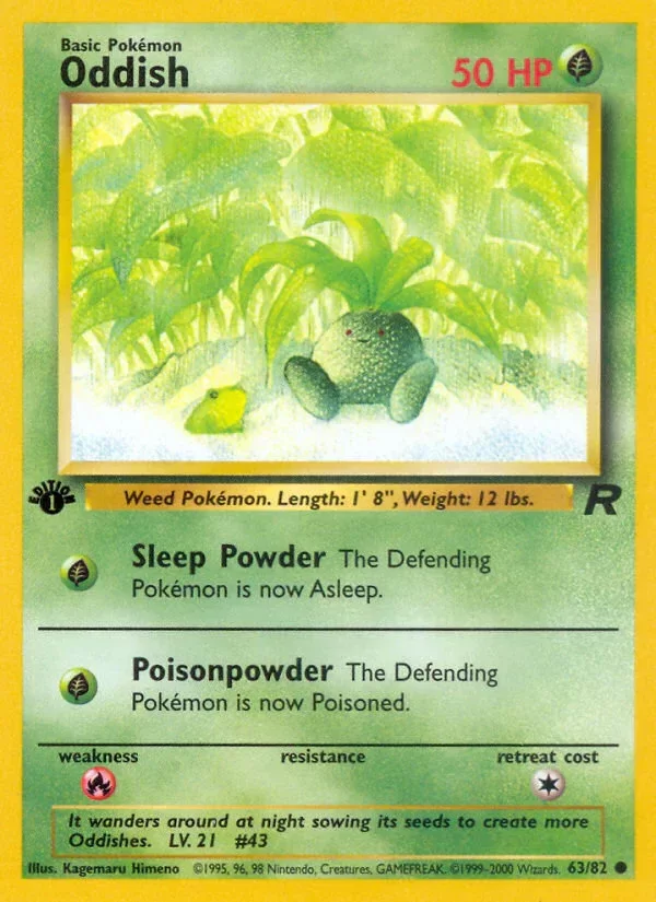 Producto - Oddish (63/82) [Team Rocket 1st Edition]