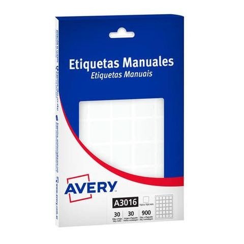 Producto - ETIQUETA AUTOADHESIVA BLANCA 19.4X19.4MM CAJA 30 UNIDADES X30 HOJAS AVERY